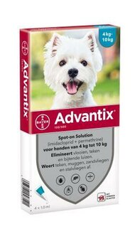 Advantix spot on 100 4-10 kg 4 pip