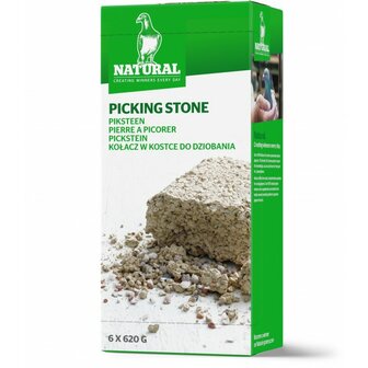 Natural piksteen 6 x 620 gr