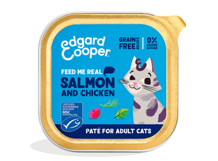 Edgard Cooper pat&eacute; in kuipje zalm en kip 85gr