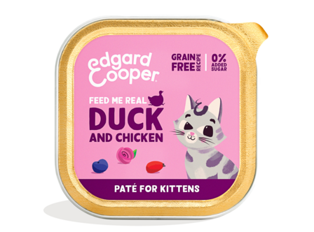 Edgard Cooper kitten pat&eacute; in kuipje eend en kip 85gr