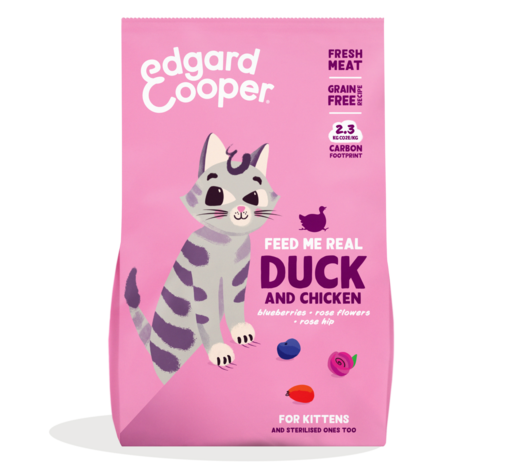 Edgard Cooper kitten verse eend en kip 325gr